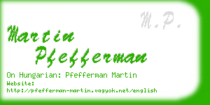 martin pfefferman business card